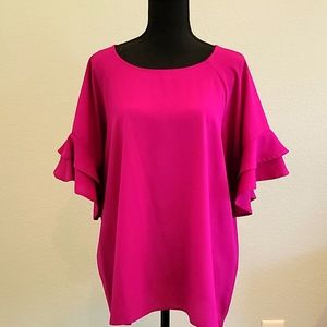 Umgee ruffle sleeve shirt